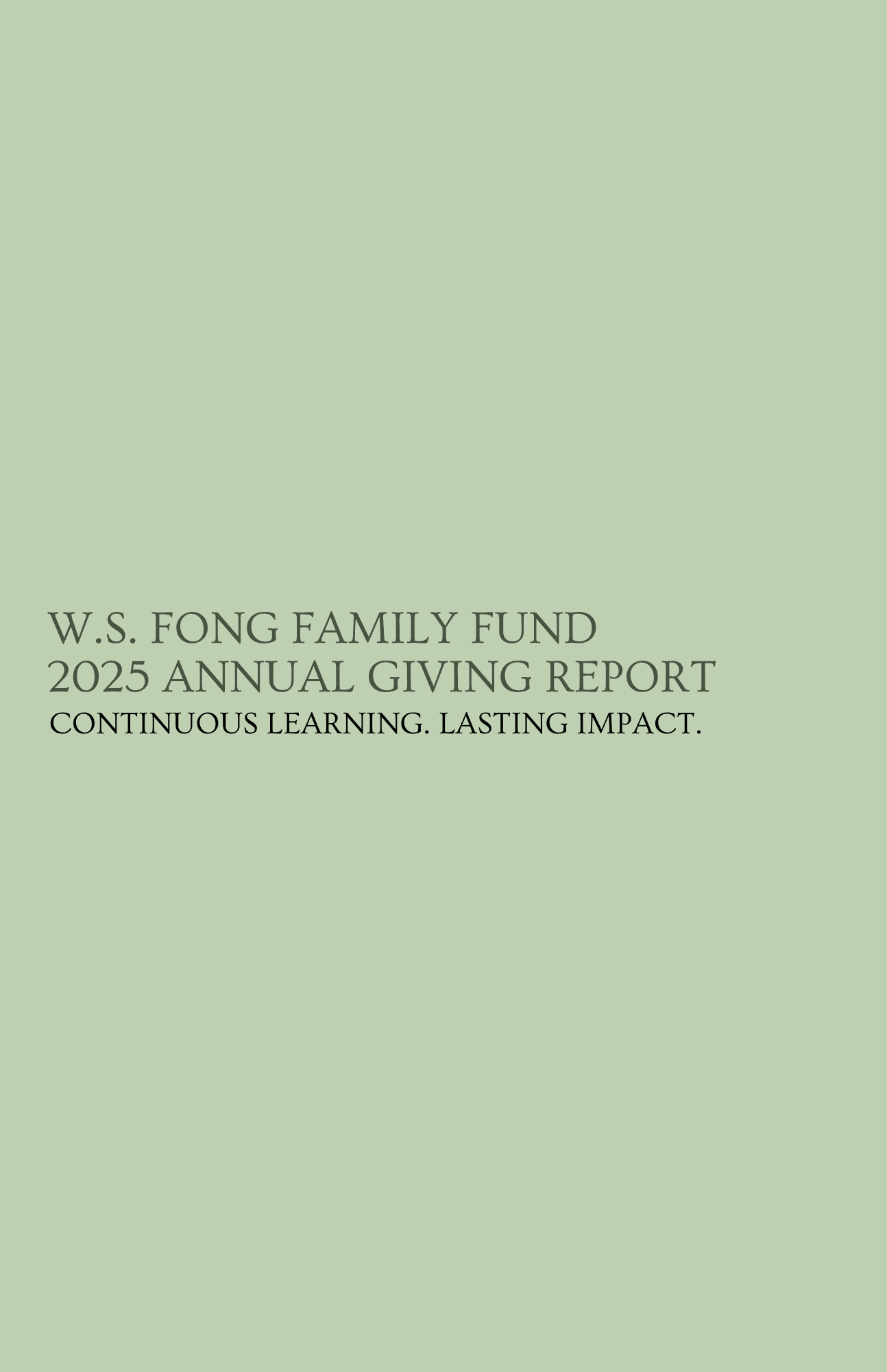 2025 Annual Report cover